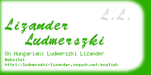 lizander ludmerszki business card